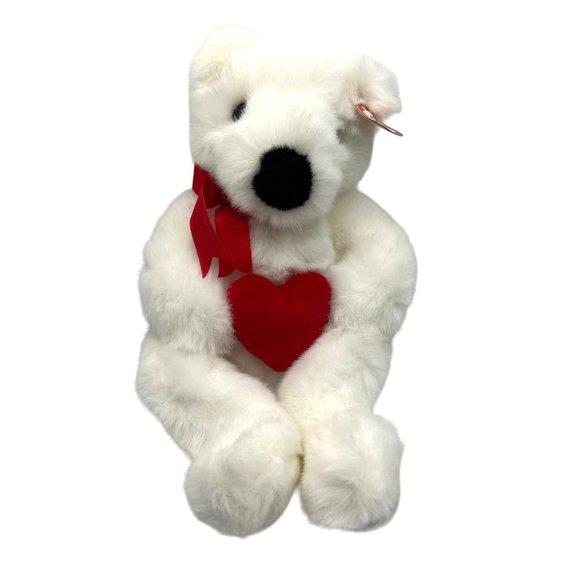 TY Beanie Buddy Romeo Bear Valentine Heart Retired 1997 Plush Toy Stuffed Animal - Picture 2 of 8